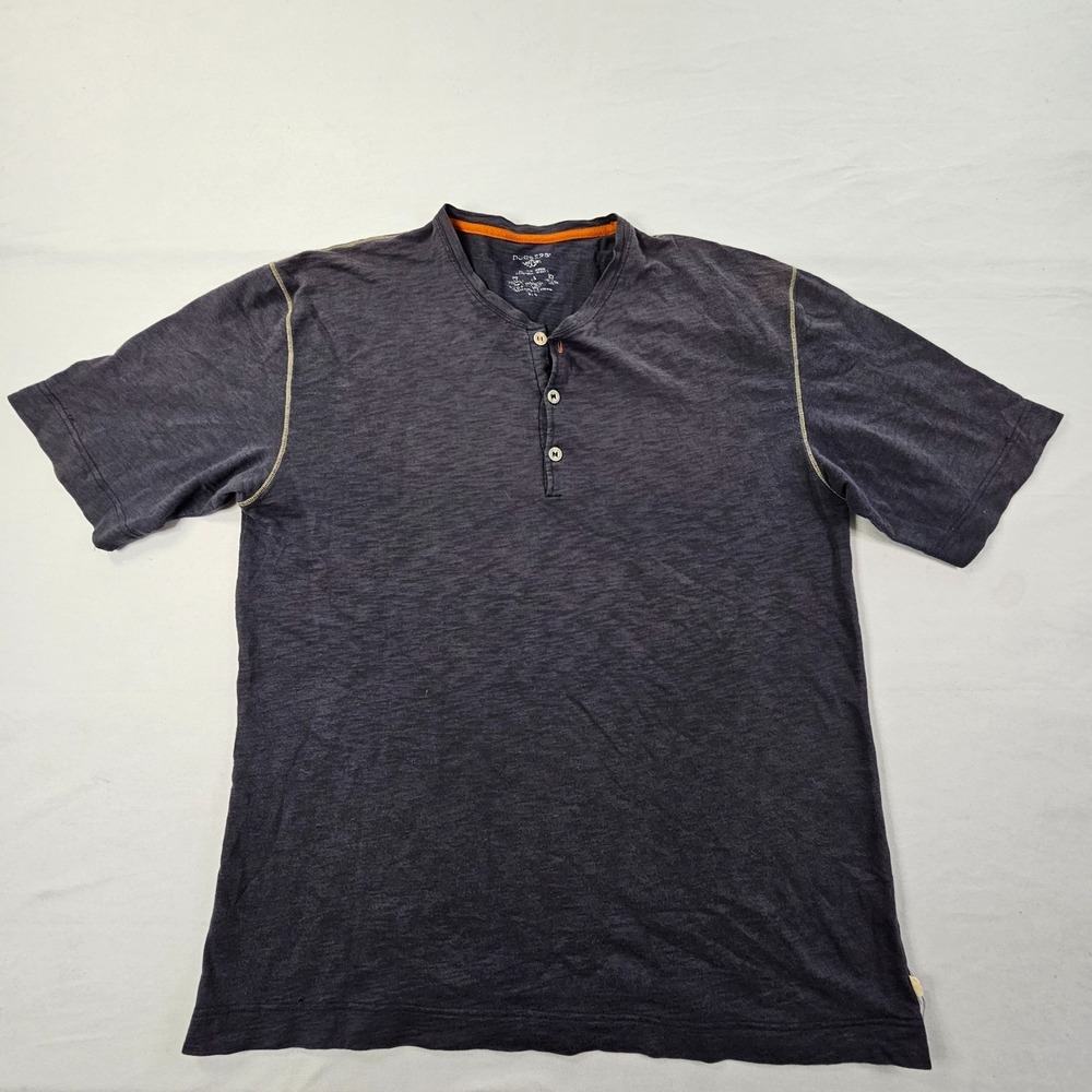 Dockers Black Short Sleeve Cotton Blend Henley T-Shirt Men's XL